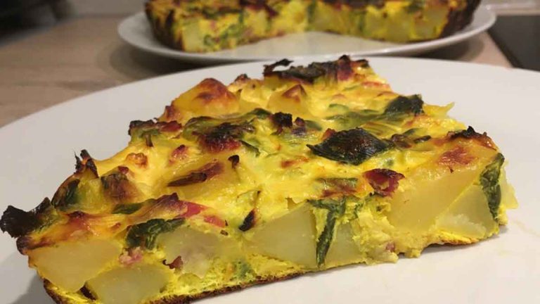 Quiche sans pâte aux pommes de terre aux poireaux et lardons sublime