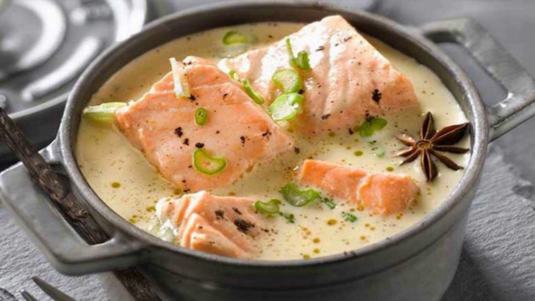 Blanquette de saumon aux carottes et aux poireaux succulente