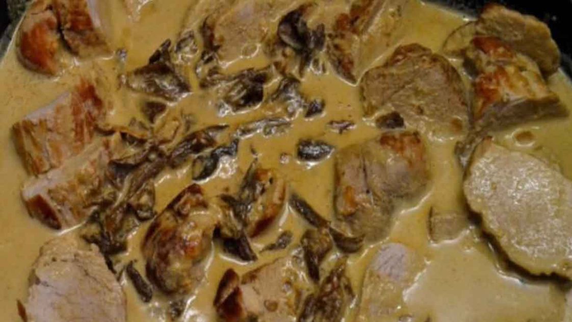 Filets mignons aux champignons avec sauce au foie gras super bons