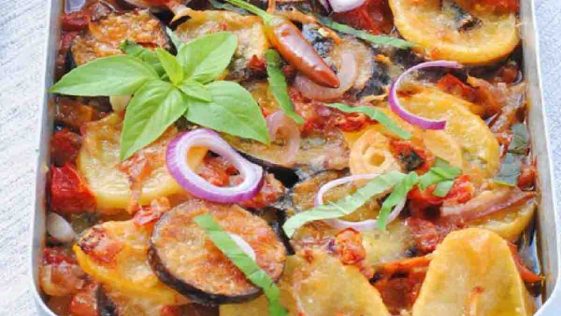 Gratin de ratatouille: léger et très savoureux