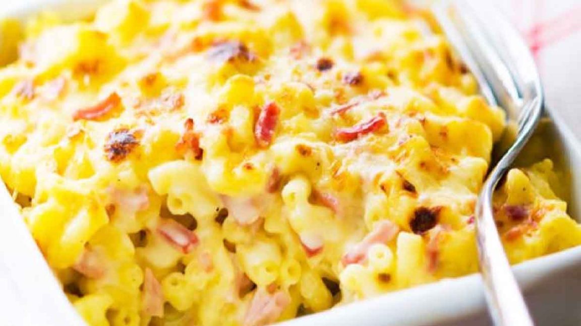 Gratin de coquillettes au jambon de Cyril Lignac une recette