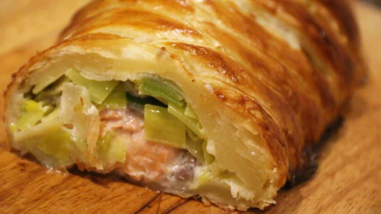 Feuilleté De Fruits De Mer Fondue De Poireaux Feuilleté à la fondue de poireaux et au saumon: un plat super bon et