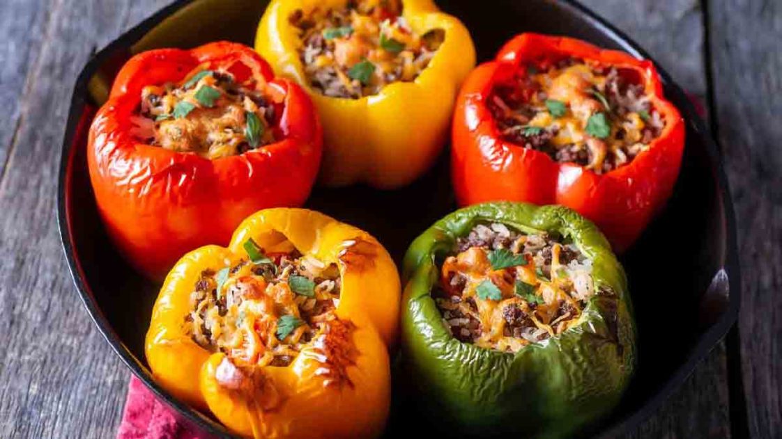 Poivrons Farcis Riz Viande Hachée à La Marocaine Poivrons farcis à la viande hachée: une recette savoureuse que tout le