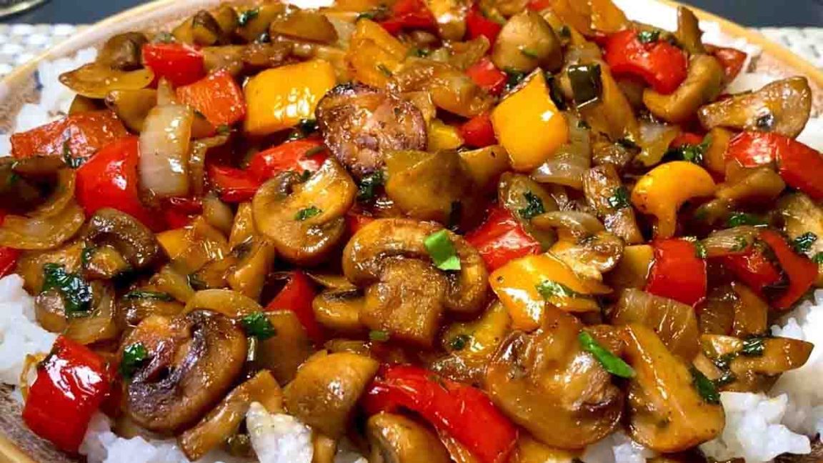 Riz aux champignons et à la sauce soja: un plat léger, sain et riche en ...
