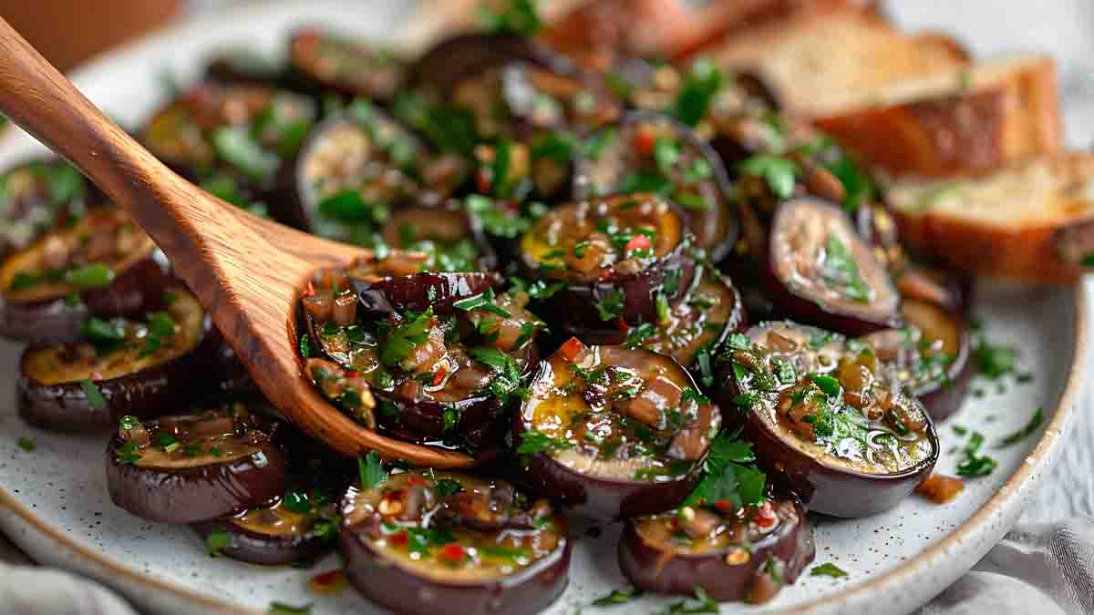 aubergines marinées