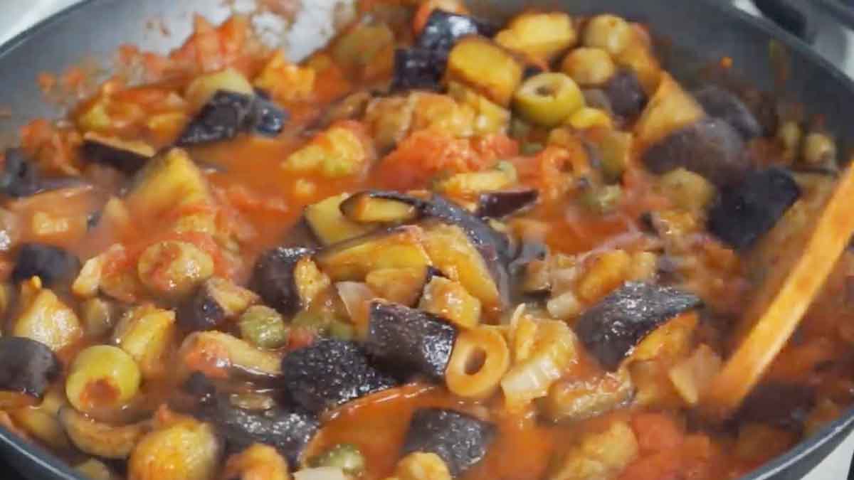 caponata d'aubergine sicilienne