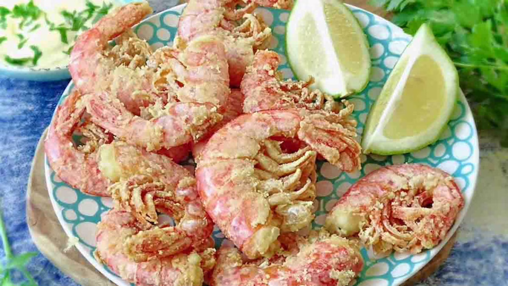 crevettes frites