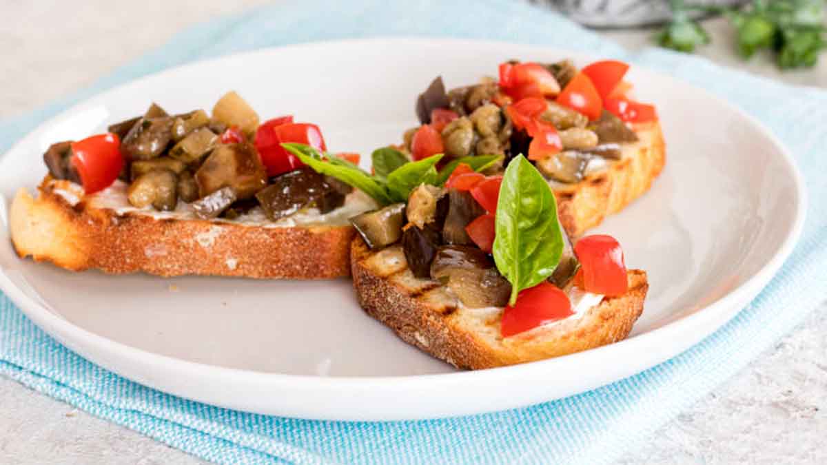 croûtons aux aubergines