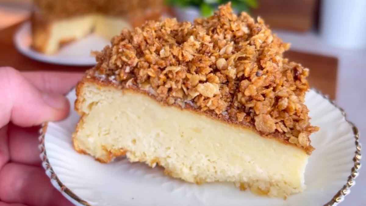 gâteau aux poires à l'avoine et au yaourt