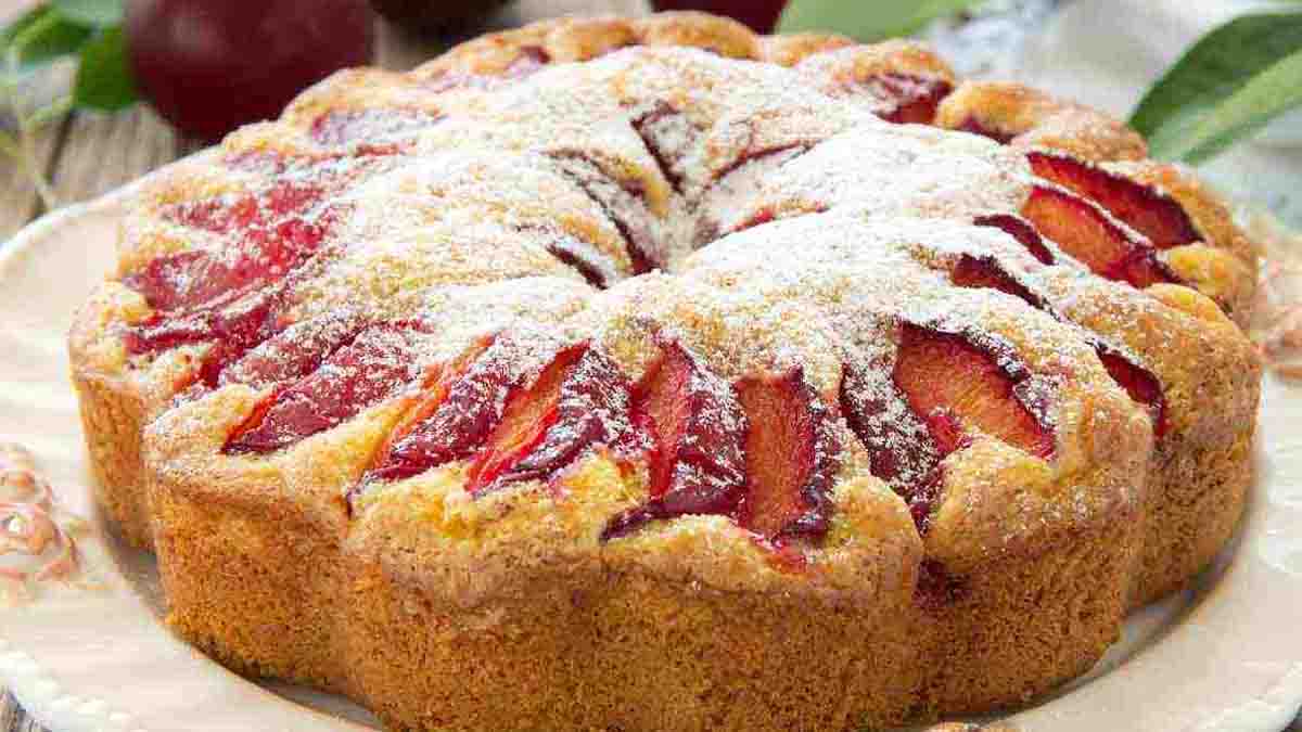 gâteau aux prunes agréablement parfumé