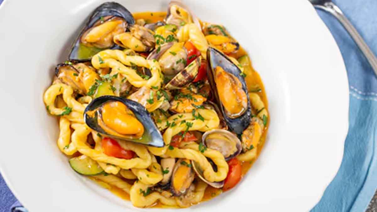 lorighittas à la sauce aux fruits de mer