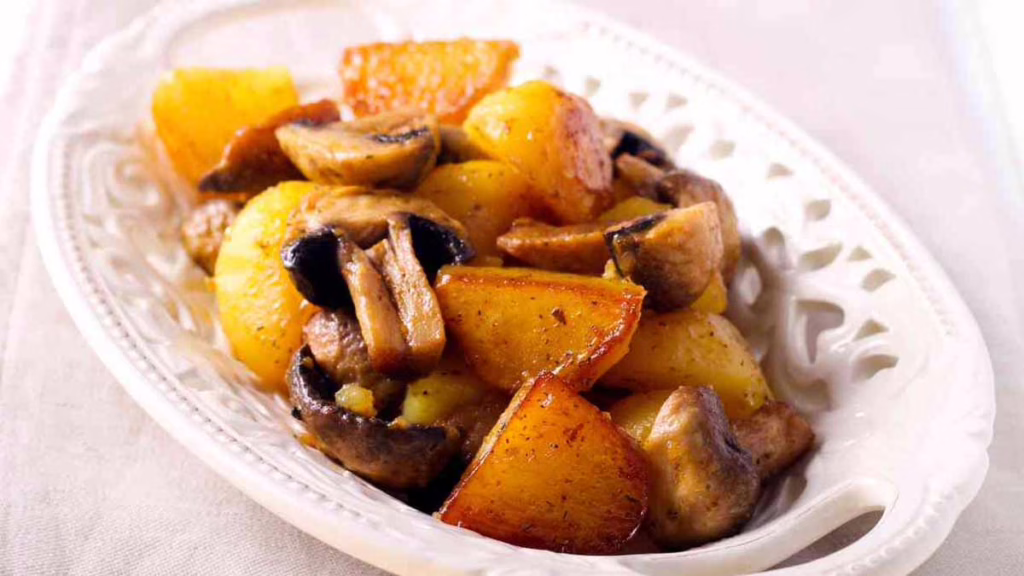 pommes de terre et champignons poêlés