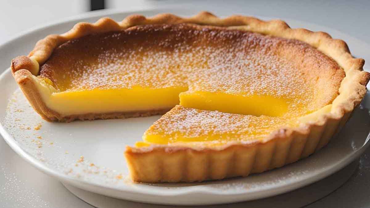 tarte fourrée à la crème pâtissière