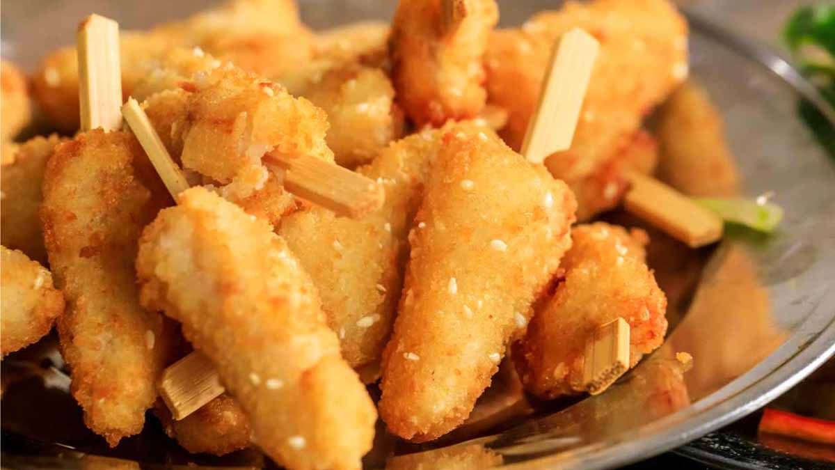brochettes de nuggets de poulet