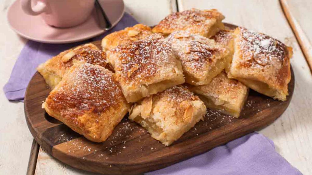 carrés feuilletés aux pommes