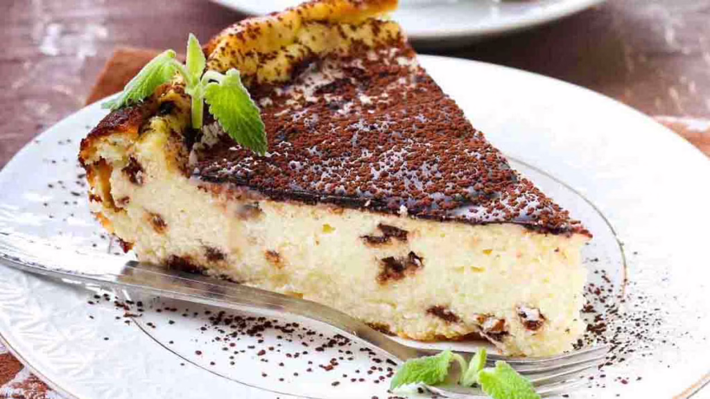 cheesecake à la ricotta et aux pépites de chocolat