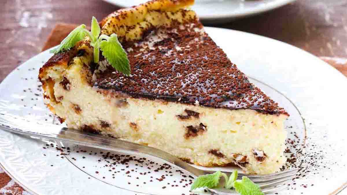 cheesecake à la ricotta et aux pépites de chocolat