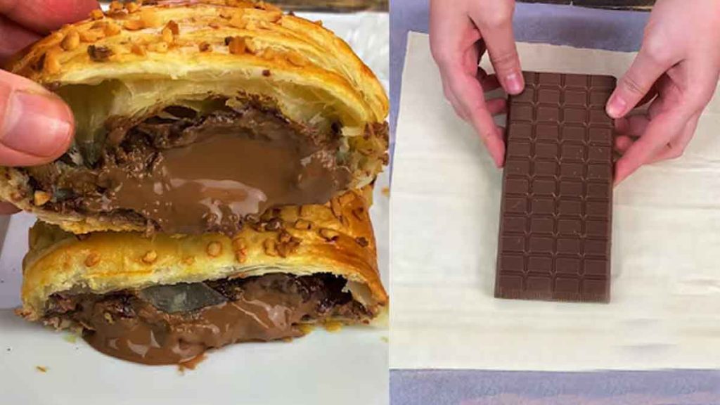 feuilleté au chocolat facile et rapide