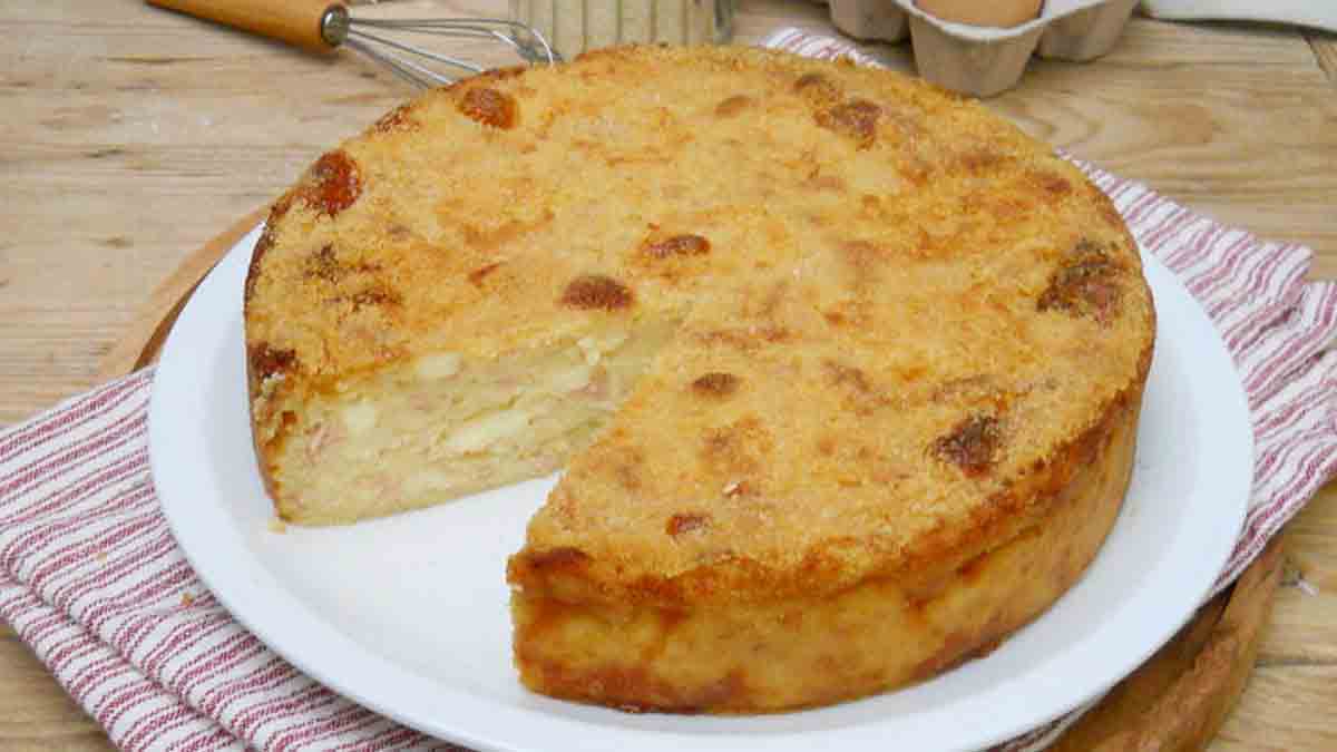 gâteau de pommes de terre au fromage et au jambon