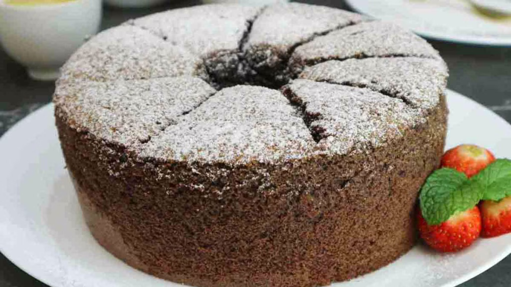 gâteau léger et moelleux à l'eau et aux pommes