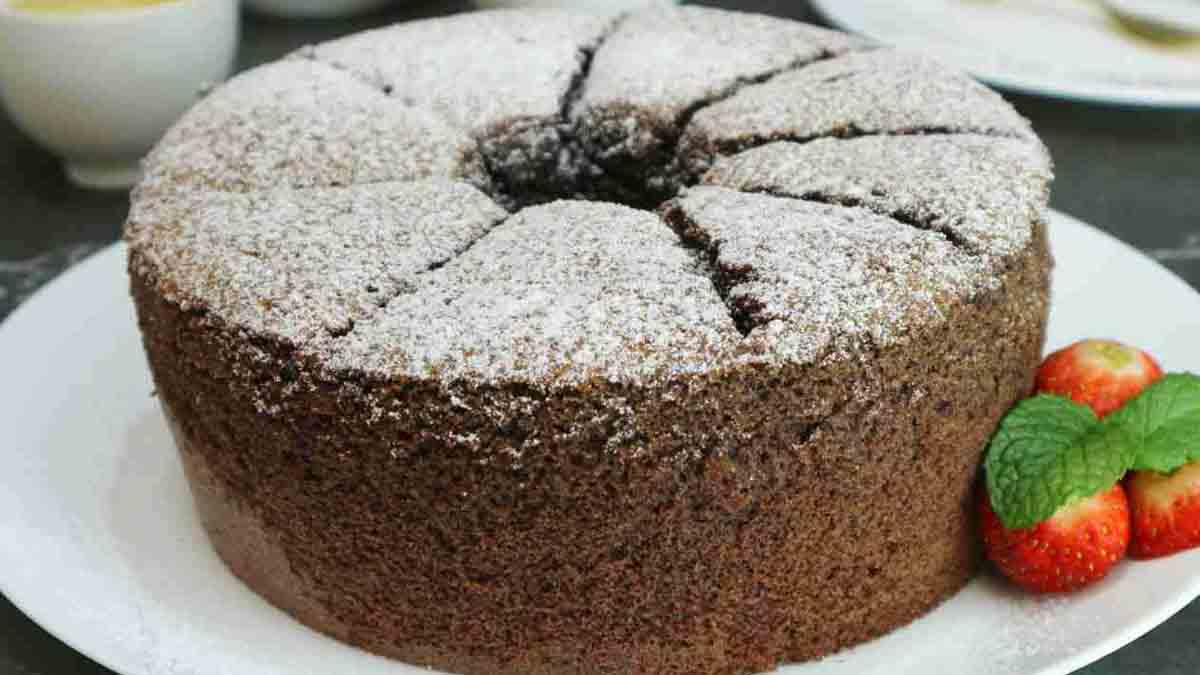 gâteau léger et moelleux à l'eau et aux pommes