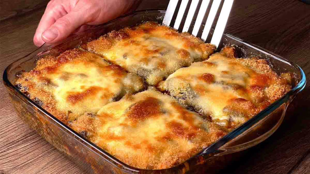 gratin d'aubergines et de viande hachée