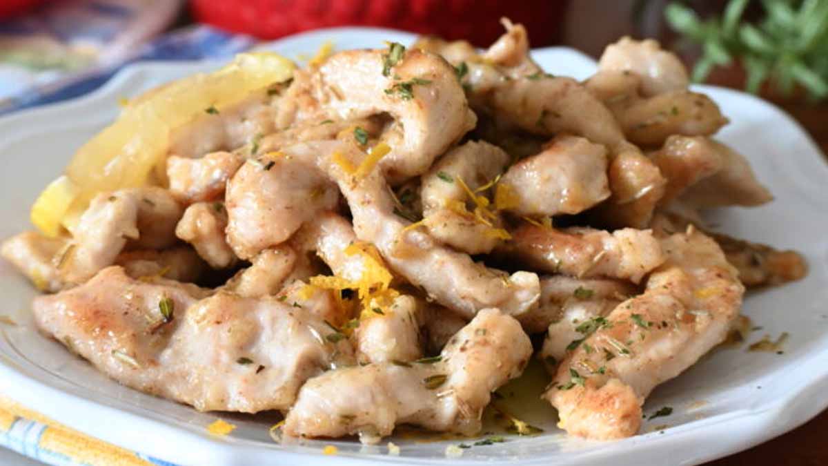 lanières de poulet citronnées