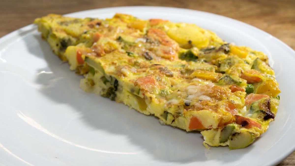 omelette à la ricotta et aux légumes