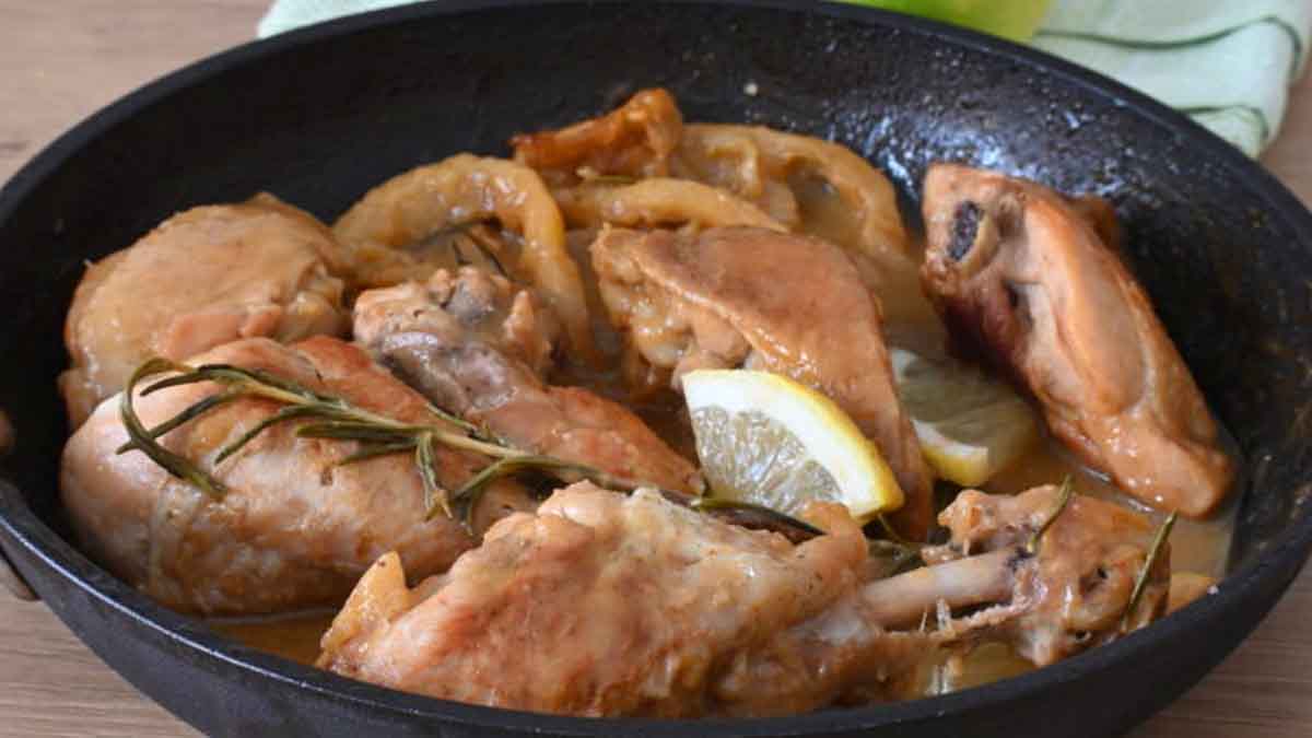 poulet poêlé au citron et au romarin