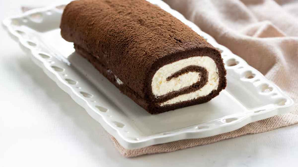 roule au cacao et au mascarpone