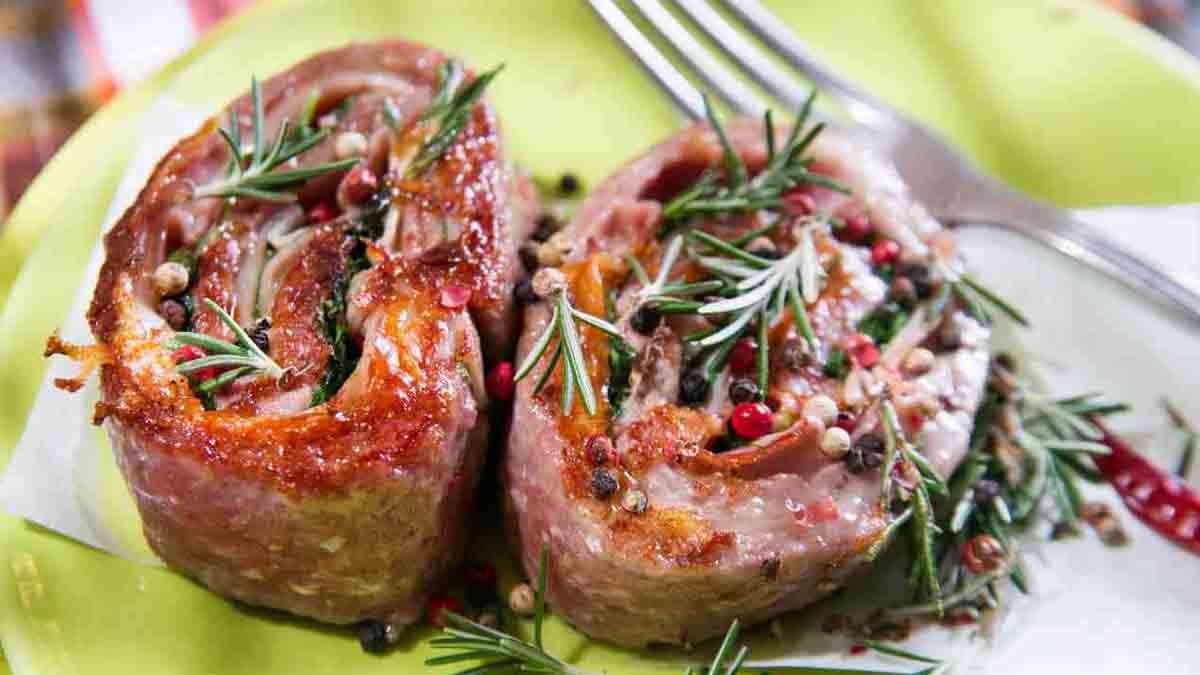 rouleaux de viande au jambon et au provolone