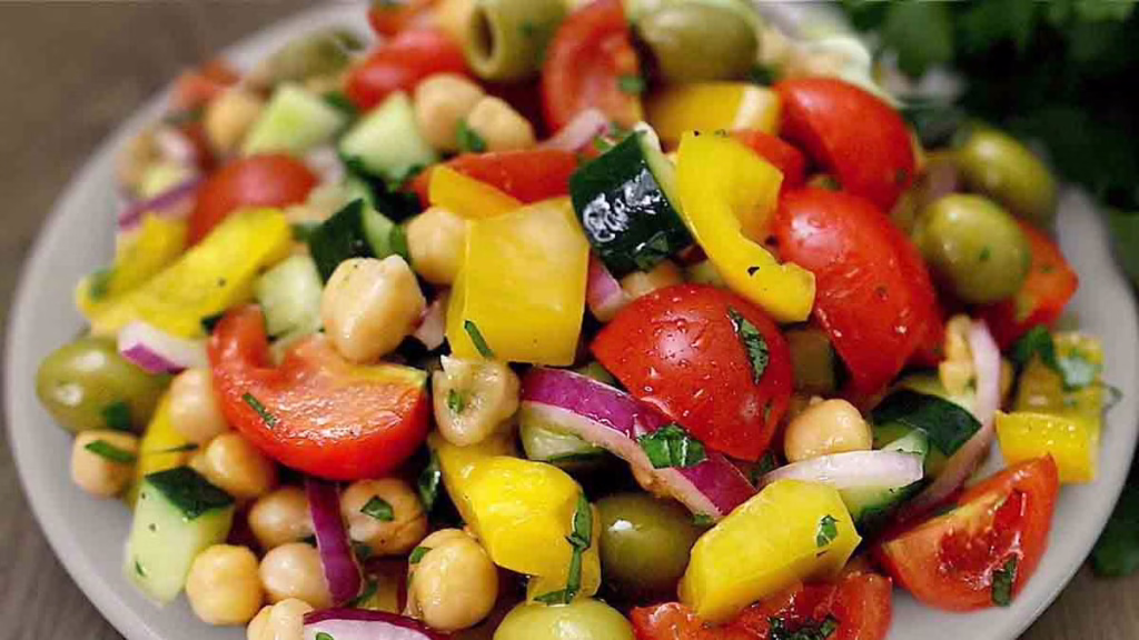 salade de pois chiches aux légumes