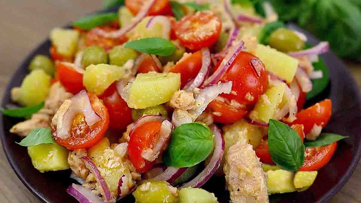 salade de pommes de terre au thon fraîche