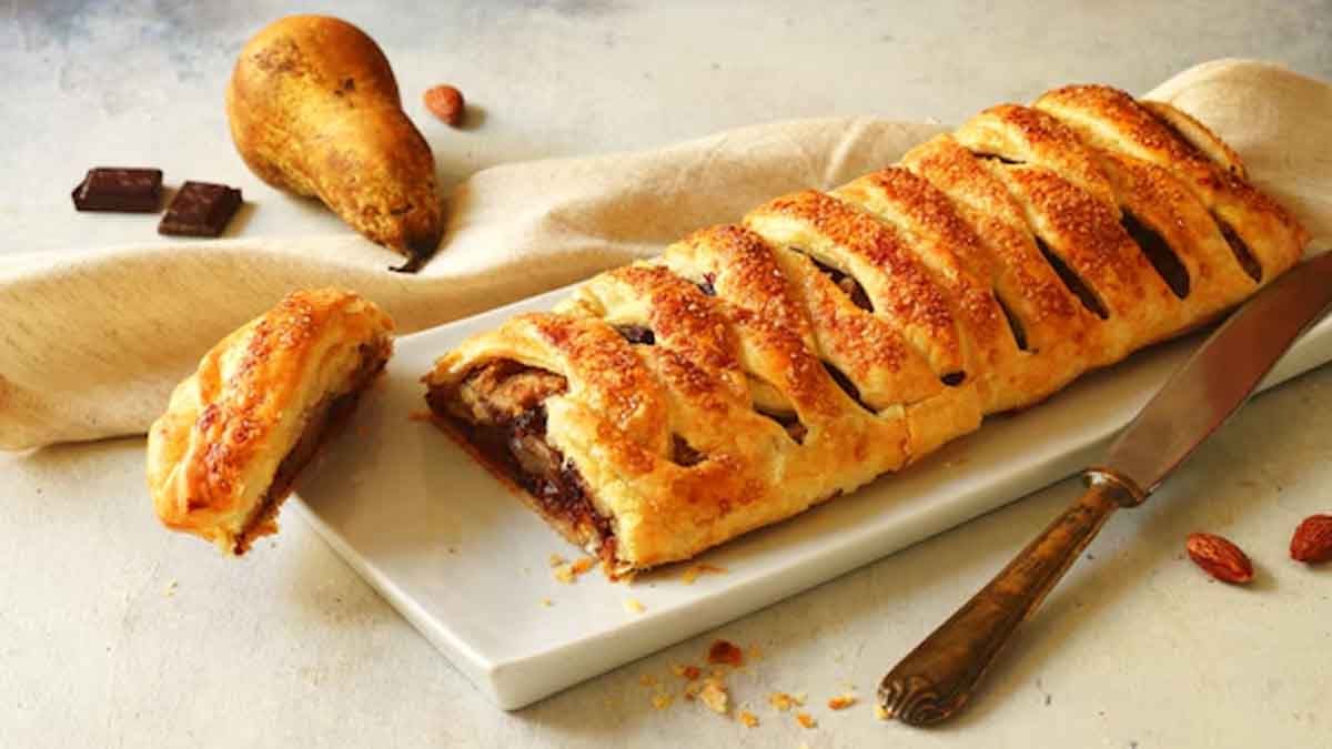 strudel aux poires et au chocolat