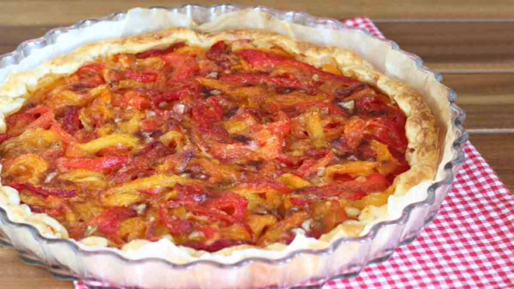 tarte feuilletée aux poivrons rapide