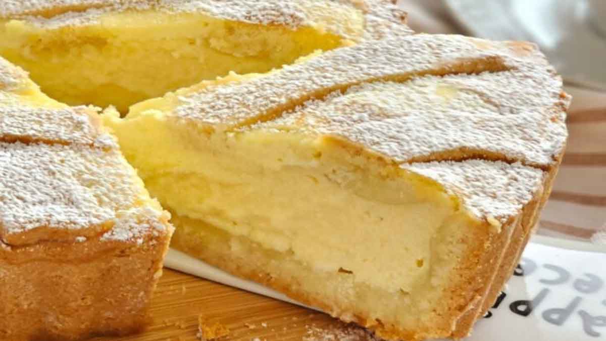 tarte friable fourrée à la ricotta