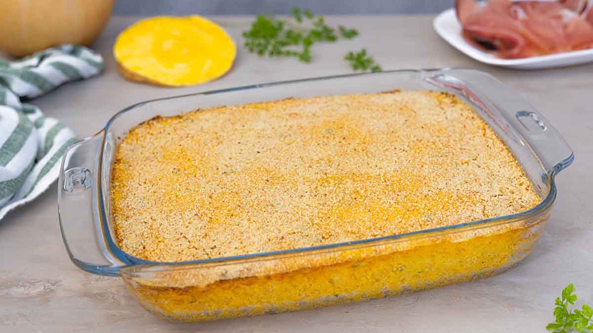flan à la citrouille et au jambon fromage