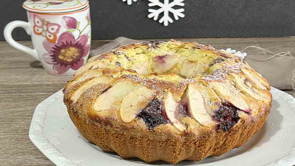 gâteau à la confiture et aux pommes