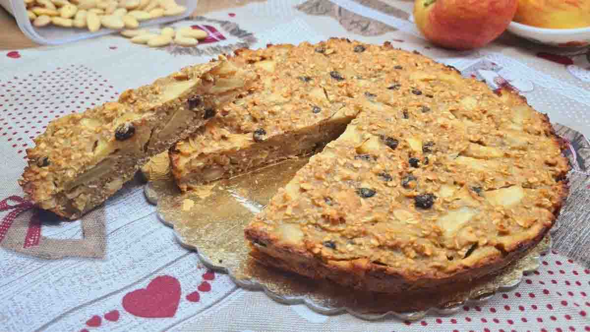 gâteau au porridge aux pommes
