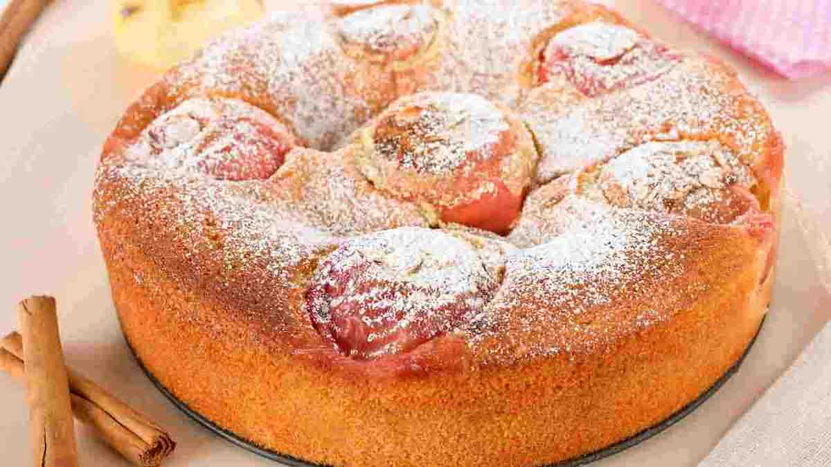 gâteau aux 5 pommes et à la cannelle