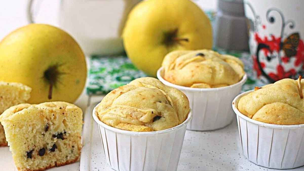 muffins moelleux aux pommes et mascarpone au chocolat