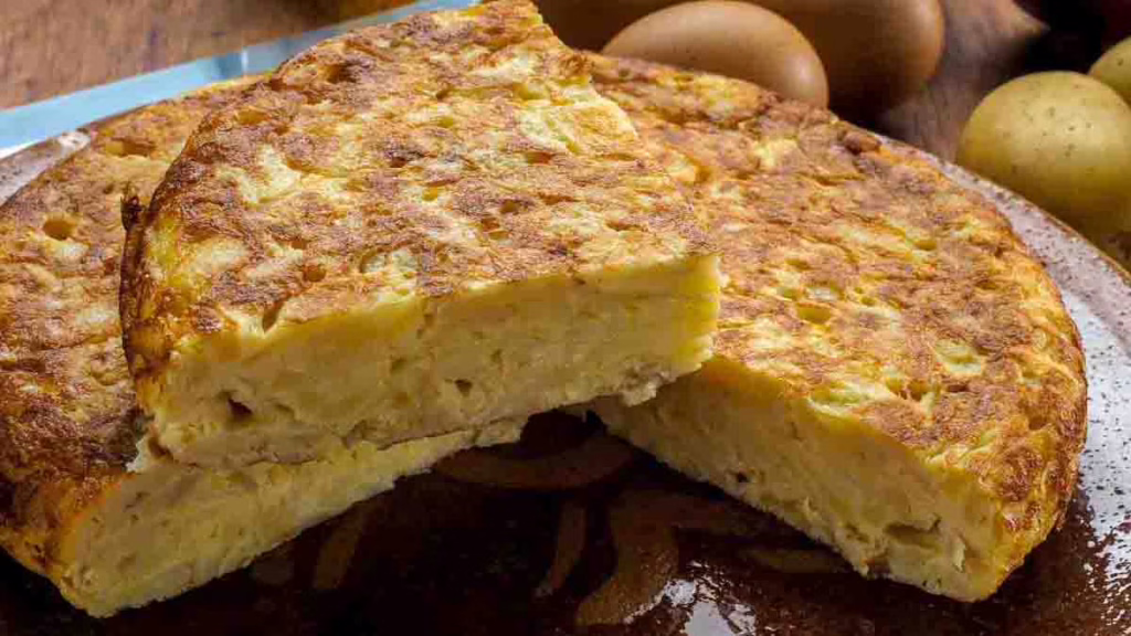 omelette aux pommes de terre et aux oignons