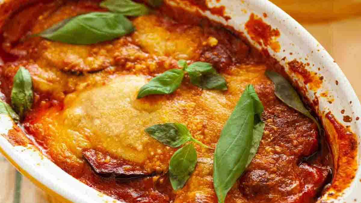pâtes aux aubergines et parmesan