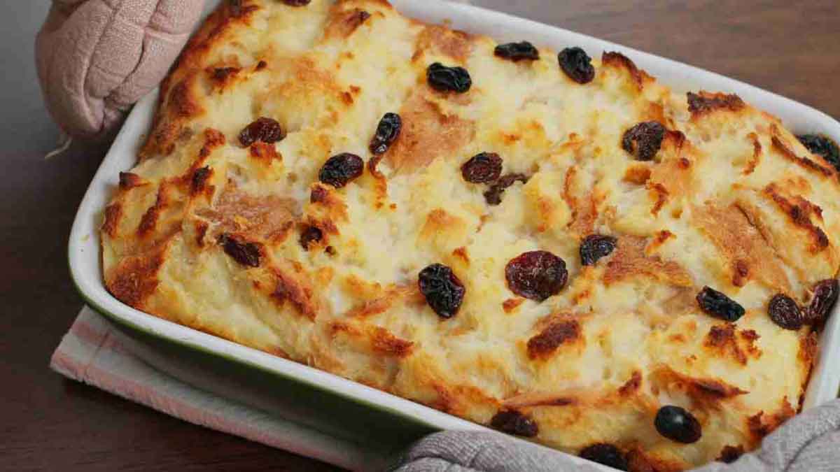 pudding au pain rassis cuit au four