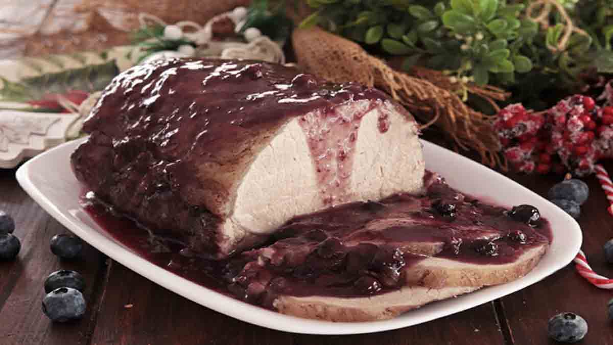 rôti de porc aux myrtilles