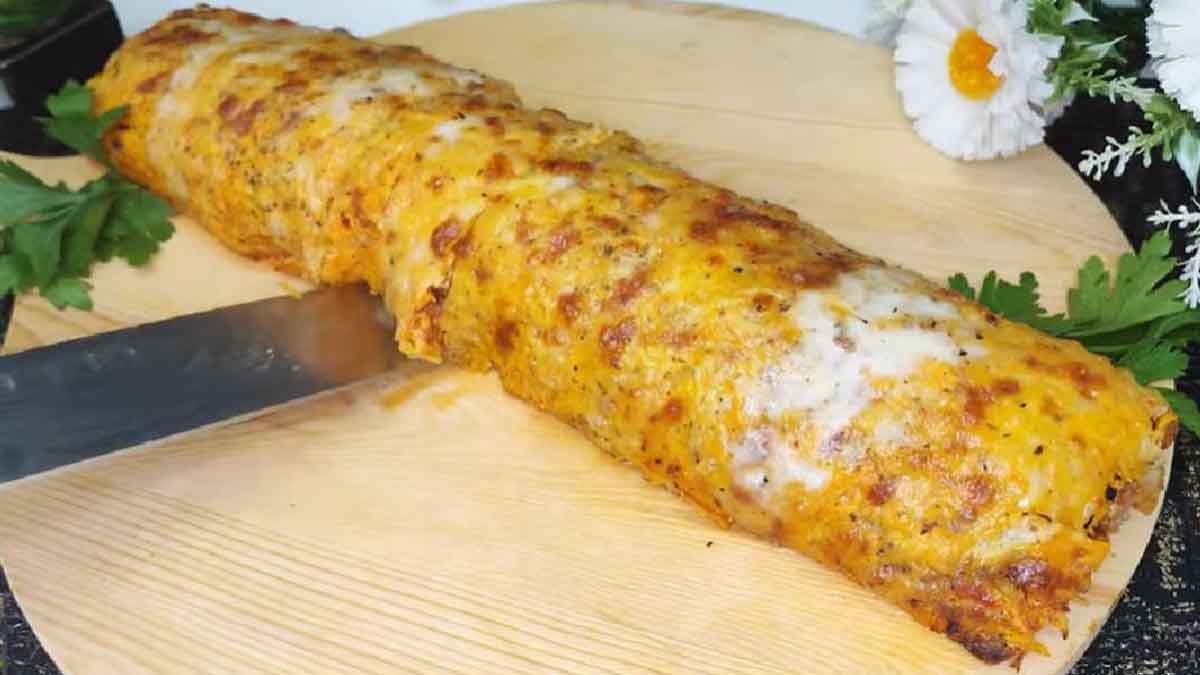 rouleau de potiron à la viande hachée