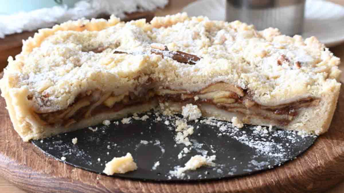 tarte fourrée aux pommes à la cannelle