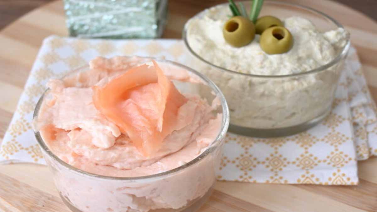 verrines de mousse au saumon et au fromage