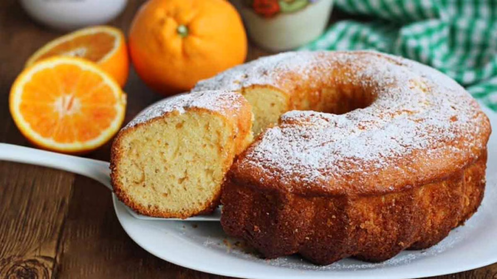 cake à l'orange et au yaourt moelleux