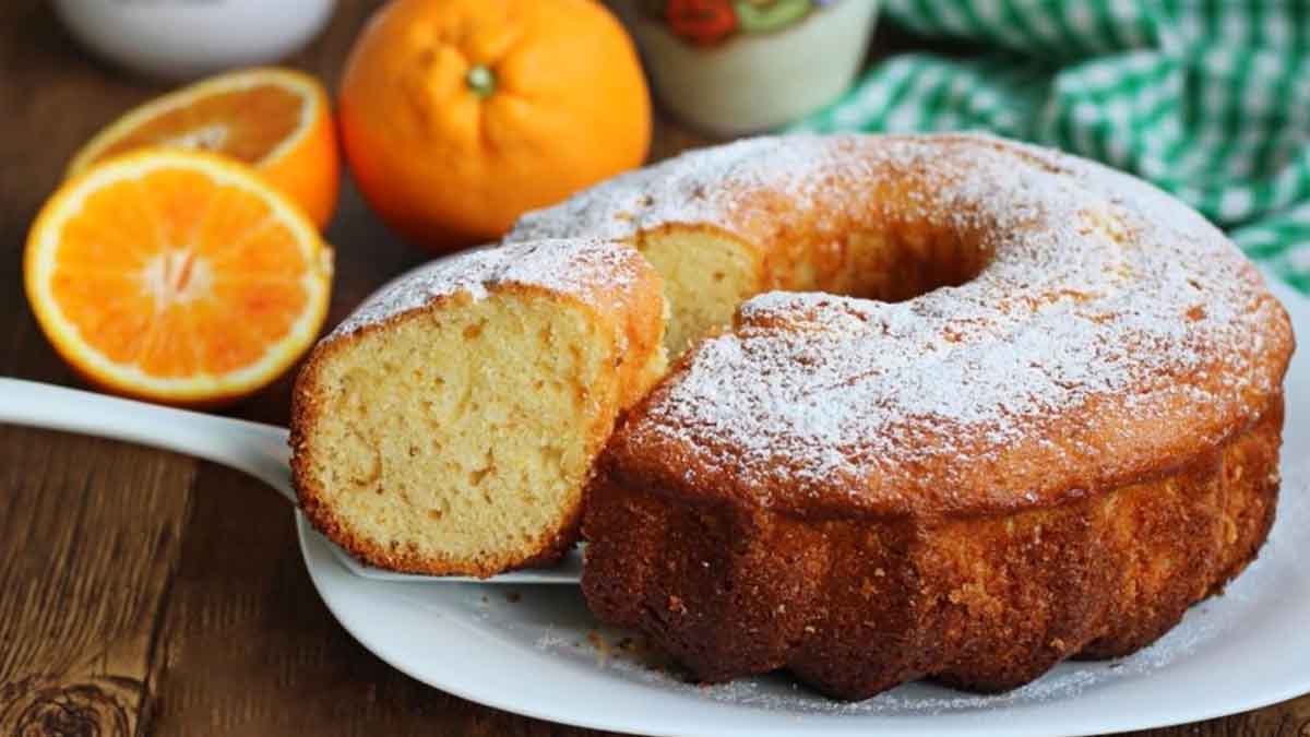 cake à l'orange et au yaourt moelleux